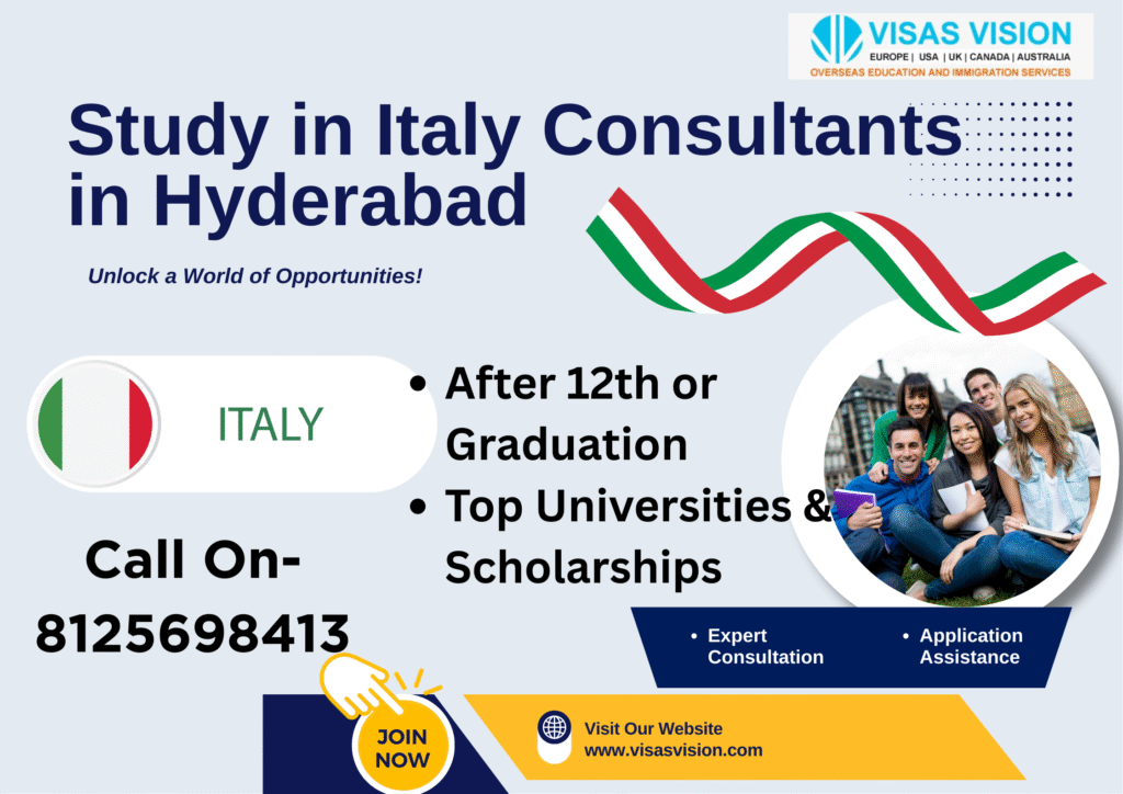 Study in Italy Consultants in Hyderabad